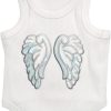 Cute Dog Clothes, Ribbed Tank Top T Shirt for Small, Medium or Large Pets, Breathable & Soft Cotton Blend (White, M)