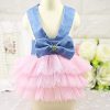 Fancy Puppy Dress Yorkie Dresses for Small Girl Dogs Harness Outfits Princess Costumes M
