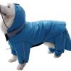 Dog Raincoat 2 Piece Sets, Adjustable Dog Rain Jacket and Vest, Double Layer, Storage Pocket for Giant,Large and Medium Dogs (Lake Blue, 12XL)