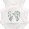 Cute Dog Clothes, Ribbed Tank Top T Shirt for Small, Medium or Large Pets, Breathable & Soft Cotton Blend (White, M)