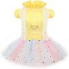 Small Dog Harness Dress Pink Cute Rainbow Tutu Dresses for Dogs Princess Summer Puppy Dog Dress for Small Dogs Girl Cat Dresses Clothes for Cats Only Shih Tzu Chihuahua Dog Clothes, Small