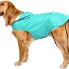 Dog Raincoat with Adjustable Belly Strap and Leash Hole - Hoodie with Reflective Strip - Waterproof Slicker Lightweight Breathable Rain Poncho Jacket for Medium Large Dogs - Easy to Wear, Yellow 5XL