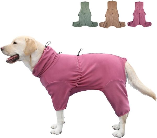 Dog Jumpsuit, Extra Large Stretch, 6XL, Yellow-Green Bar, for Medium-Sized, Adult Dogs, Surgical Recovery Dog Clothing, Polyester