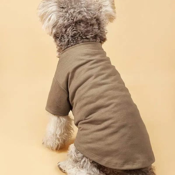 Cute Dog Clothes,Dog T Shirt for Medium Dogs.Dog Clothes for Small Dogs Girl Boy,Puppy.Breathable Soft Dog Costume for Pet Dogs Cats, Pet Pullover Jumper, Cat Clothes (L-(10~17lb), Chest~18", Khaki)