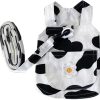Small Dog Harness Vest with Leash Set, Cow Print Dog Overalls, Soft Pet Shirt for Cats Puppy Small Dogs M