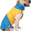Dog Raincoat - Waterproof Dog Winter Jackets Windproof Coat with Velvet Inner Winter Dog Rain Coat with Reflective Strip,Black XL