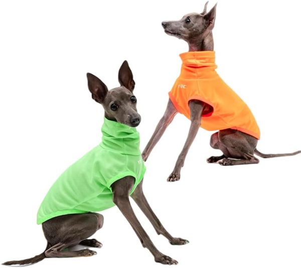 Italian Greyhound Clothes, Lightweight & Breathable Sun Protection Tank Tops for Italian Greyhound and Whippets Dogs (Green, Small)
