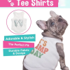 Cute Dog Clothes, Ribbed Tank Top T Shirt for Small, Medium or Large Pets, Breathable & Soft Cotton Blend (White, M)