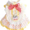 Dog Princess Dresses for Small Dogs Lolita Clothes Costume Pet Hoodies Girl Cute Coat Outfits Spring Costumes (S,Yellow)