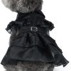 51ZEuDz8lCL._AC_SL1000 Pet Dog Cat Wednesday Dress Addams Costume Cosplay Cute Puppy Kitten Black Coat Clothes with Belt Halloween Party Dress up Pretend Play for Small Medium Dogs