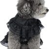 51aEdrkL4hL._AC_SL1000 Pet Dog Cat Wednesday Dress Addams Costume Cosplay Cute Puppy Kitten Black Coat Clothes with Belt Halloween Party Dress up Pretend Play for Small Medium Dogs