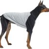 Dog Shirt for Small and Large Dogs Raglan Cotton T-Shirts Soft Breathable Dog Shirts pet Clothes Gray Series (Large, Gray/Mint)