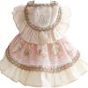 Dog Princess Dresses for Small Dogs Cat Lolita Lace Bow Clothes Bunny Costume Pink Pet Girl Cute Coat Outfits Spring Costumes Summer (M,Pink Bunny)