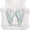 Cute Dog Clothes, Ribbed Tank Top T Shirt for Small, Medium or Large Pets, Breathable & Soft Cotton Blend (White, M)
