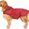 Dog Raincoat with Adjustable Belly Strap and Leash Hole - Hoodie with Reflective Strip - Waterproof Slicker Lightweight Breathable Rain Poncho Jacket for Medium Large Dogs - Easy to Wear, Yellow 5XL