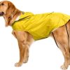 Dog Raincoat with Adjustable Belly Strap and Leash Hole - Hoodie with Reflective Strip - Waterproof Slicker Lightweight Breathable Rain Poncho Jacket for Medium Large Dogs - Easy to Wear, Yellow 5XL