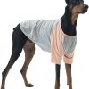 Dog Shirt for Small and Large Dogs Raglan Cotton T-Shirts Soft Breathable Dog Shirts pet Clothes Gray Series (Large, Gray/Mint)