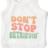 Cute Dog Clothes, Ribbed Tank Top T Shirt for Small, Medium or Large Pets, Breathable & Soft Cotton Blend (White, M)
