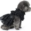 51y5dKt6L4L._AC_SL1000 Pet Dog Cat Wednesday Dress Addams Costume Cosplay Cute Puppy Kitten Black Coat Clothes with Belt Halloween Party Dress up Pretend Play for Small Medium Dogs