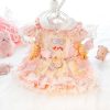 Dog Princess Dresses for Small Dogs Cat Lolita Lace Bow Clothes Candy Costume Pink Bear Pet Hoodies Girl Cute Coat Outfits Spring Costumes Summer (S,Candy Bear)