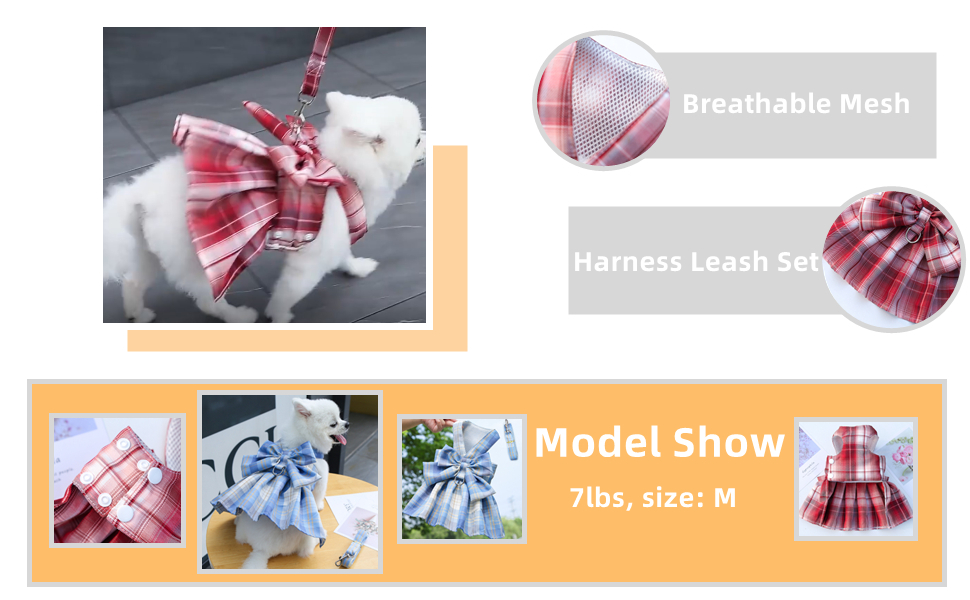 Dog harness leash