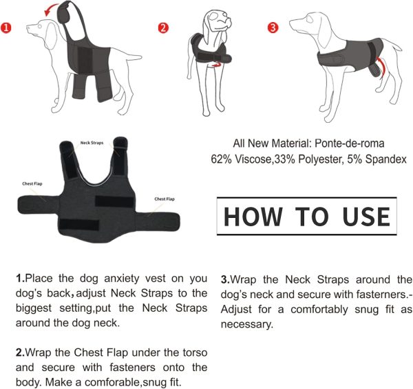 610YUAsPbQL._AC_SL1500 Dog Anxiety Vest, Comfort Dog Anxiety Relief Coat, Breathable Dog Calming Vest for Thunderstorm, Travel, Fireworks, Vet Visits(Dog Calming Vest Light Grey Blue S)