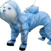 615iUf8Zj5L._AC_SL1500 Dog Raincoat, Clear Hooded Raincoat, Portable Waterproof Poncho with Reflective Trim and Storage Bag for Small Dogs, Medium Dogs, Large Dogs. (Small, Clouds-Blue)