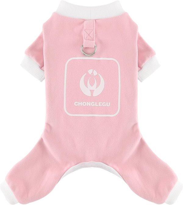 Dog Pajamas Dog Pjs with D-Ring Summer Puppy Clothes for Small Dogs Girl Boy Spring Summer Pet Onesie Jumpsuit Cute Cat Outfit Apparel for Chihuahuh Yorkie(Pink,X-Small)