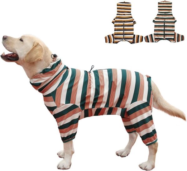 Pet Pajamas for Large Dogs,Extra Large Stretch, Suitable for Adult Dogs, Medium-Sized Dogs, Large Dogs Jumpsuit Four-Legged Dog Clothes, Surgical Recovery Dog Clothing. (Green Color, 4XL)