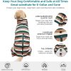 Dog Jumpsuit, Extra Large Stretch, 6XL, Yellow-Green Bar, for Medium-Sized, Adult Dogs, Surgical Recovery Dog Clothing, Polyester