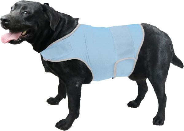 Dog Anxiety Vest, Comfort Dog Anxiety Relief Coat, Breathable Dog Calming Vest for Thunderstorm, Travel, Fireworks, Vet Visits (S,Light Grey)