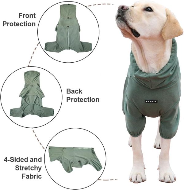 Pet Pajamas for Large Dogs,Extra Large Stretch, Suitable for Adult Dogs, Medium-Sized Dogs, Large Dogs Jumpsuit Four-Legged Dog Clothes, Surgical Recovery Dog Clothing. (Green Color, 4XL)