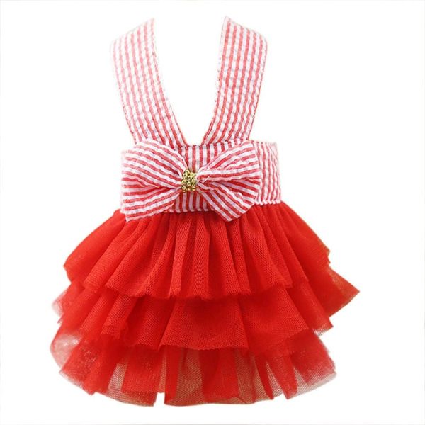 Fancy Puppy Dress Yorkie Dresses for Small Girl Dogs Harness Outfits Princess Costumes M
