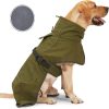 Dog Raincoat - Waterproof Dog Winter Jackets Windproof Coat with Velvet Inner Winter Dog Rain Coat with Reflective Strip,Black XL