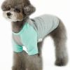 Dog Shirt for Small and Large Dogs Raglan Cotton T-Shirts Soft Breathable Dog Shirts pet Clothes Gray Series (Large, Gray/Mint)