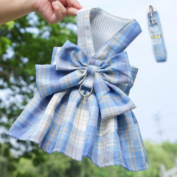 Fancy Puppy Dress Yorkie Dresses for Small Girl Dogs Harness Outfits Princess Costumes M