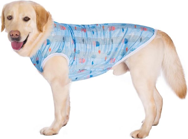 Pet Clothes,Dog Summer T-Shirt Cool Breathable Sunscreen Dog Vest Clothes Outfit Costume for Medium Large Dogs Camouflage 4XL