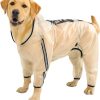 61NtibGFg8L._AC_SL1474 Dog Raincoat, Pet Rain Coat, 4 Legs Dog Rain Jacket with Reflective Stripe, Water Proof Dog Poncho Snow Clothes for Small Medium Large Dogs