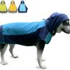 Dog Raincoat,Dog Waterproof Jacket,Reflective Dog Jacket with Hoodie,Lightweight Dog Poncho Slicker,Dog Rain Coat for Medium Large Dogs (Green, X-Large)