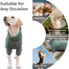 Pet Pajamas for Large Dogs,Extra Large Stretch, Suitable for Adult Dogs, Medium-Sized Dogs, Large Dogs Jumpsuit Four-Legged Dog Clothes, Surgical Recovery Dog Clothing. (Green Color, 4XL)