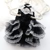 Dog Wedding Dresses for Small Dogs Lolita Clothes Princess Cat Costume Lace Black Pet Girl Cute Coat Outfits Summer Costumes (M,Black)