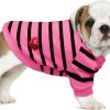 Pet Dog Striped T-Shirt Dogs Cats Cotton Vest Spring Summer Pet Apparel Tee Shirt Suitable for Small and Medium Large Pets French BullDog Bichon
