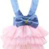 Fancy Puppy Dress Yorkie Dresses for Small Girl Dogs Harness Outfits Princess Costumes M