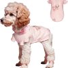 61a94acxA-L._AC_SL1500 Dog Pink T-Shirts Vest for Girls,Lightweight Stretchy Dog Tee Shirt Breathable Soft Cool Vests,Clothes for Puppy Kitty Cats Small Medium Dogs(Pink,Small)