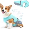 Dog Cooling Vest for Summer, Lightweight Jacket Dog Cooling Shirt, UV Protection Cooling Harness for Outdoor Activity with Breathable Mesh(Grey, X-Large)