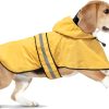 Waterproof Dog Raincoats - Adjustable Lightweight Pet Rain Coat Dog Slicker Poncho, Safety Dog Raincoats with Reflective Strip and Leash Hole for Small, Medium, Large Dogs (X-Large, RED)