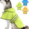 61gai9XdGQL._AC_SL1500 Dog Raincoat-Reflective Dog Rain Coat with Hoodie, Waterproof Lightweight Adjustable Dog Rain Jacket Poncho Slicker for Small Medium and Large Dogs (Medium, Blue)