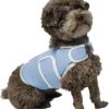 Dog Anxiety Vest, Comfort Dog Anxiety Relief Coat, Breathable Dog Calming Vest for Thunderstorm, Travel, Fireworks, Vet Visits (M,Light Grey)