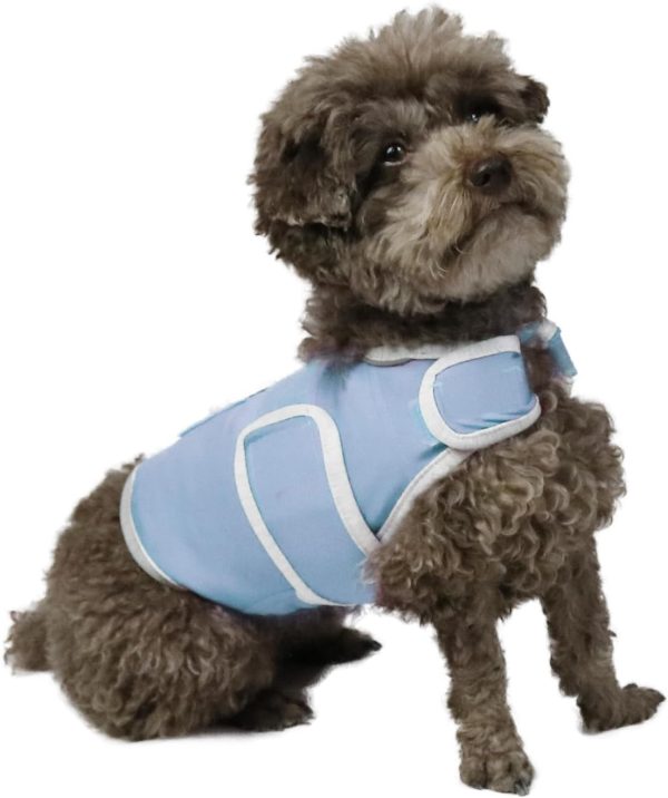 Dog Anxiety Vest, Comfort Dog Anxiety Relief Coat, Breathable Dog Calming Vest for Thunderstorm, Travel, Fireworks, Vet Visits (M,Light Grey)