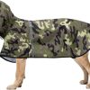 Dog Raincoat with Adjustable Belly Strap and Leash Hole - Hoodie with Reflective Strip - Waterproof Slicker Lightweight Breathable Rain Poncho Jacket for Medium Large Dogs - Easy to Wear, Yellow 5XL